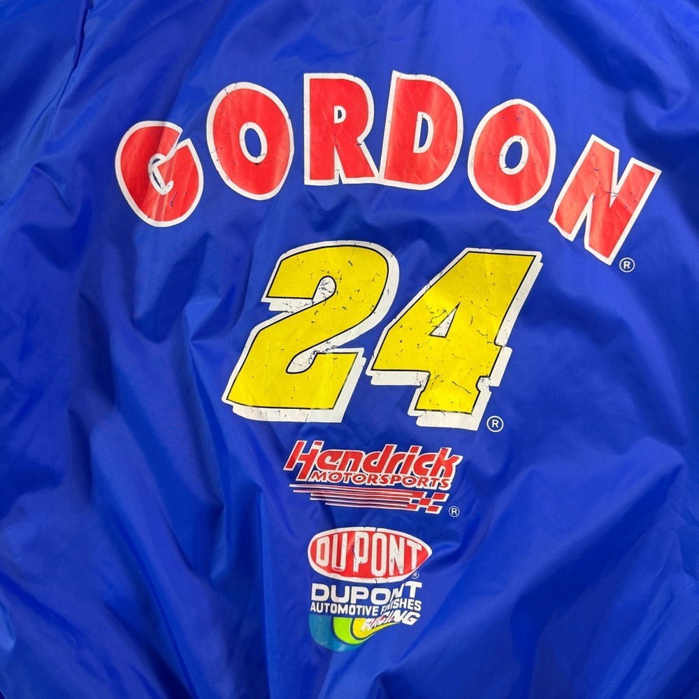 VINTAGE NASCAR Windbreaker‎ Jeff Gordon #24 Jacket Men's Oversized Size Small - Picture 11 of 11